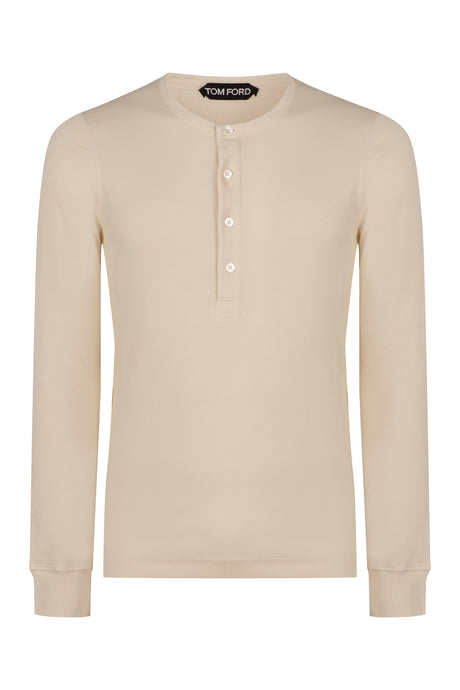 TOM FORD Luxury Ribbed Long Sleeve Tee