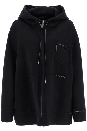 MARNI Sporty Oversized Wool and Cashmere Jacket (Size IT 40)