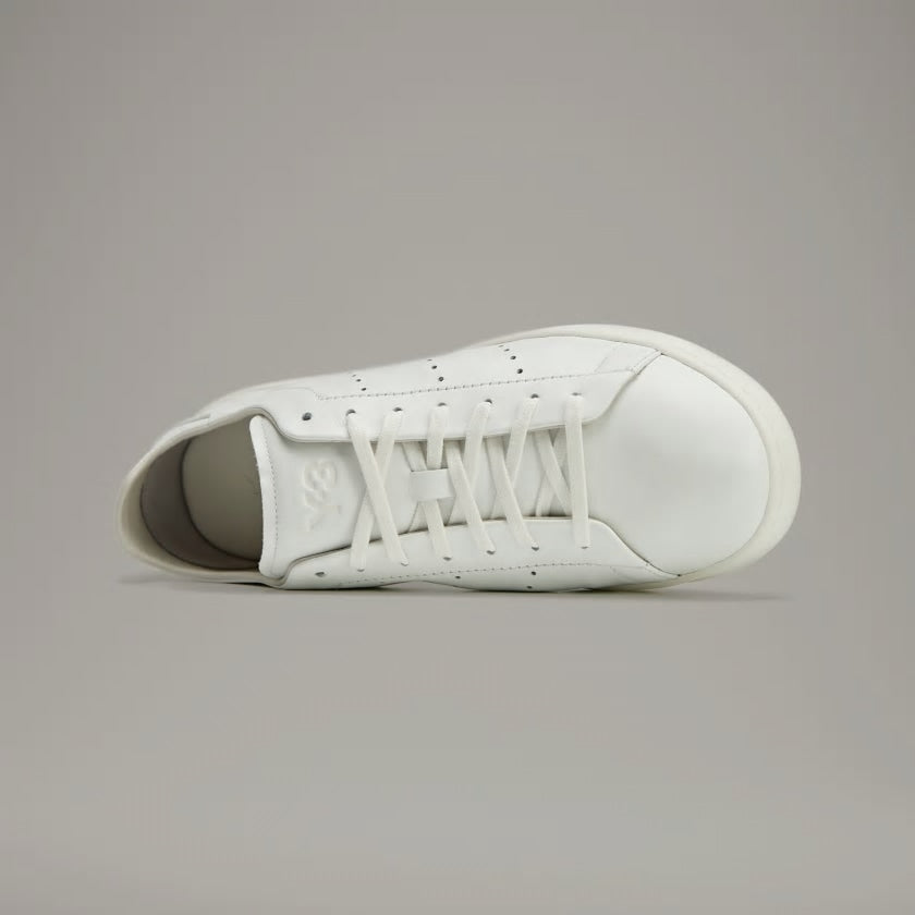 Y-3 Minimalist White Leather Sneakers for Men