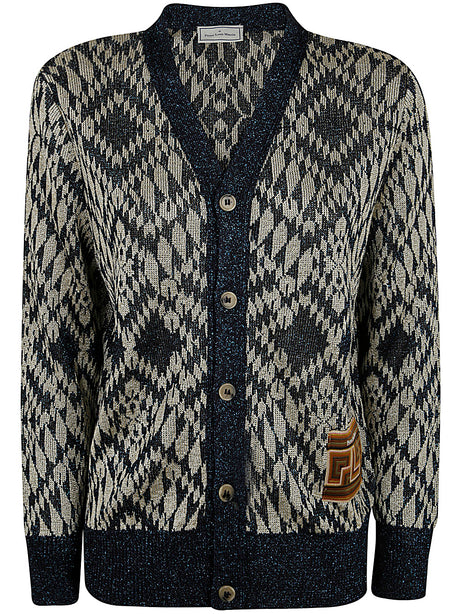 PIERRE LOUIS MASCIA Luxurious Jacquard Cardigan for Women - Cozy Knitwear