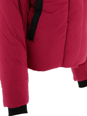 Fuchsia Cropped Down Jacket for Women