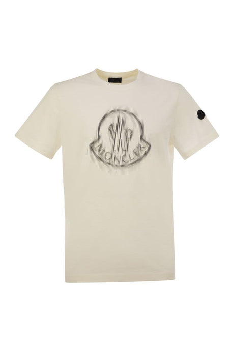 MONCLER Cotton T-Shirt with Shaded Logo - Men’s Regular Fit