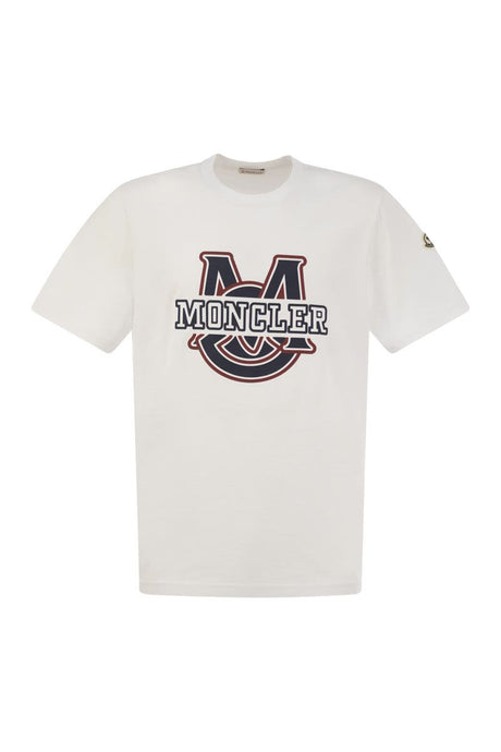 MONCLER Cotton Varsity Logo Pattern T-Shirt - SS25