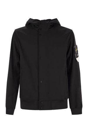 STONE ISLAND Men's Water and Wind Resistant Hooded Jacket