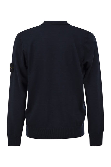 STONE ISLAND Cotton Knit Cardigan with Badge