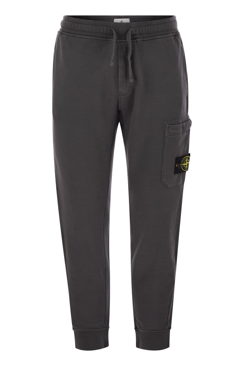 STONE ISLAND Men's Cotton Trousers with Drawstring