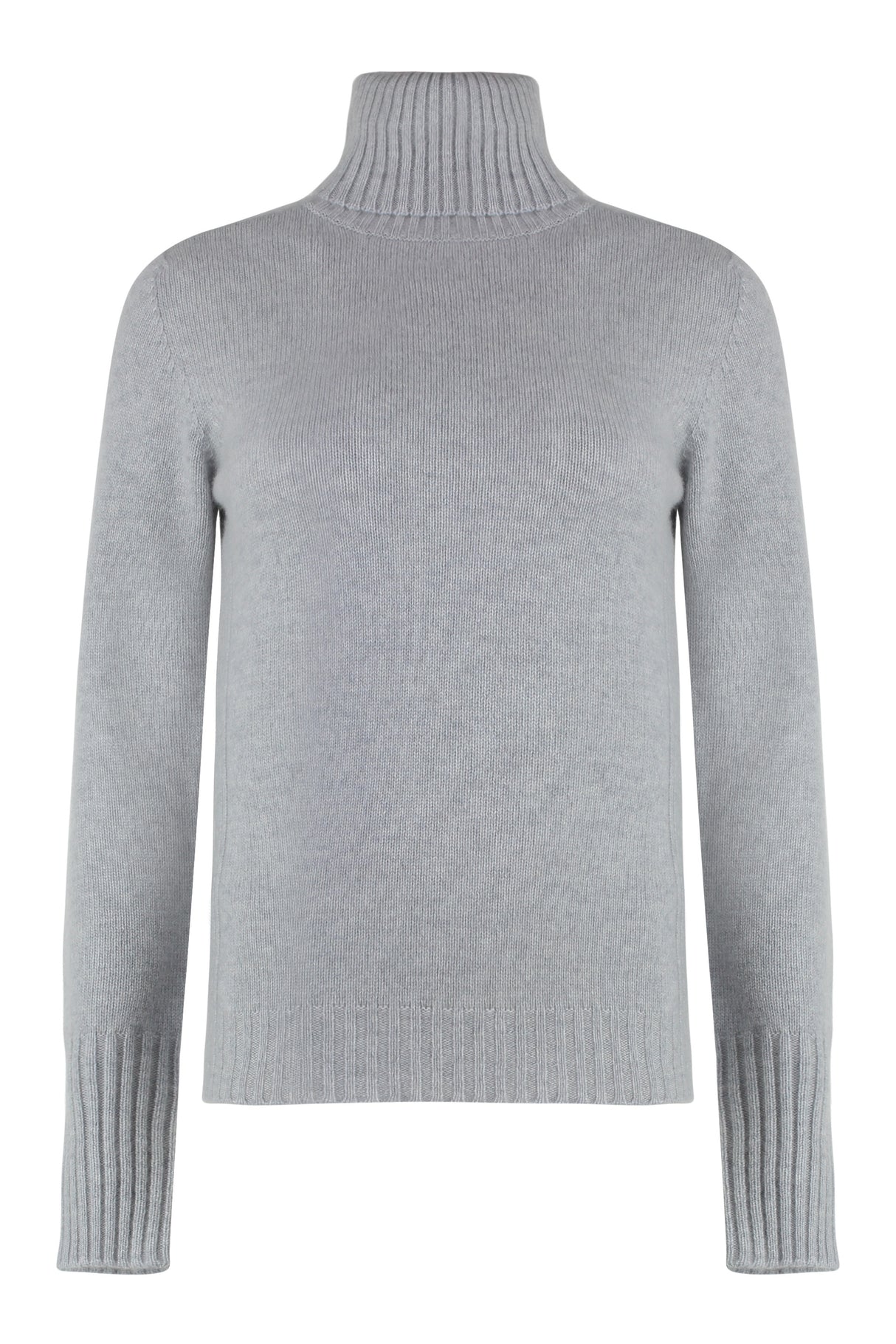 THE (ALPHABET) Ribbed Knit Cashmere Turtleneck Pullover