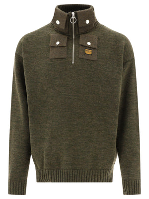 KAPITAL Half-Zip Cozy Blend Sweater