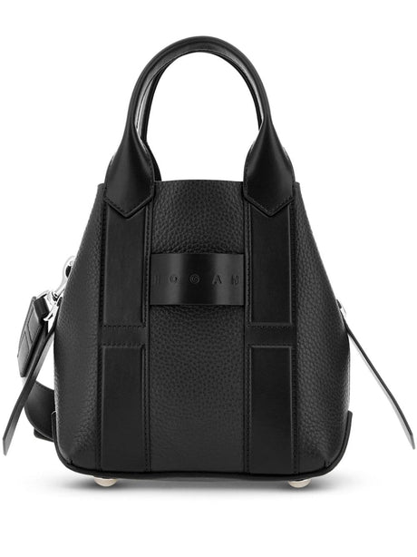 HOGAN Mini Pebbled Leather Tote Handbag