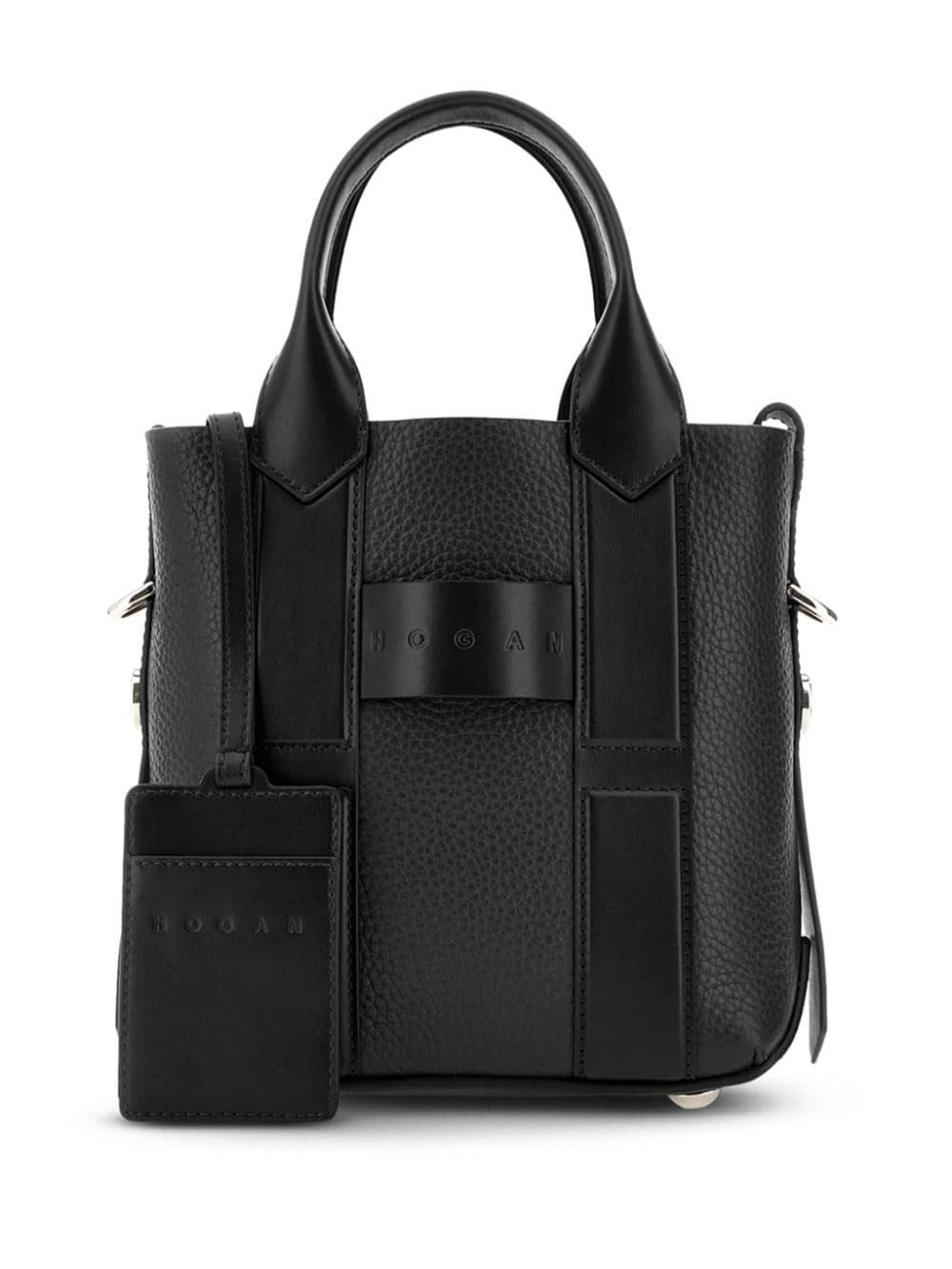 HOGAN Mini Pebbled Leather Tote Handbag