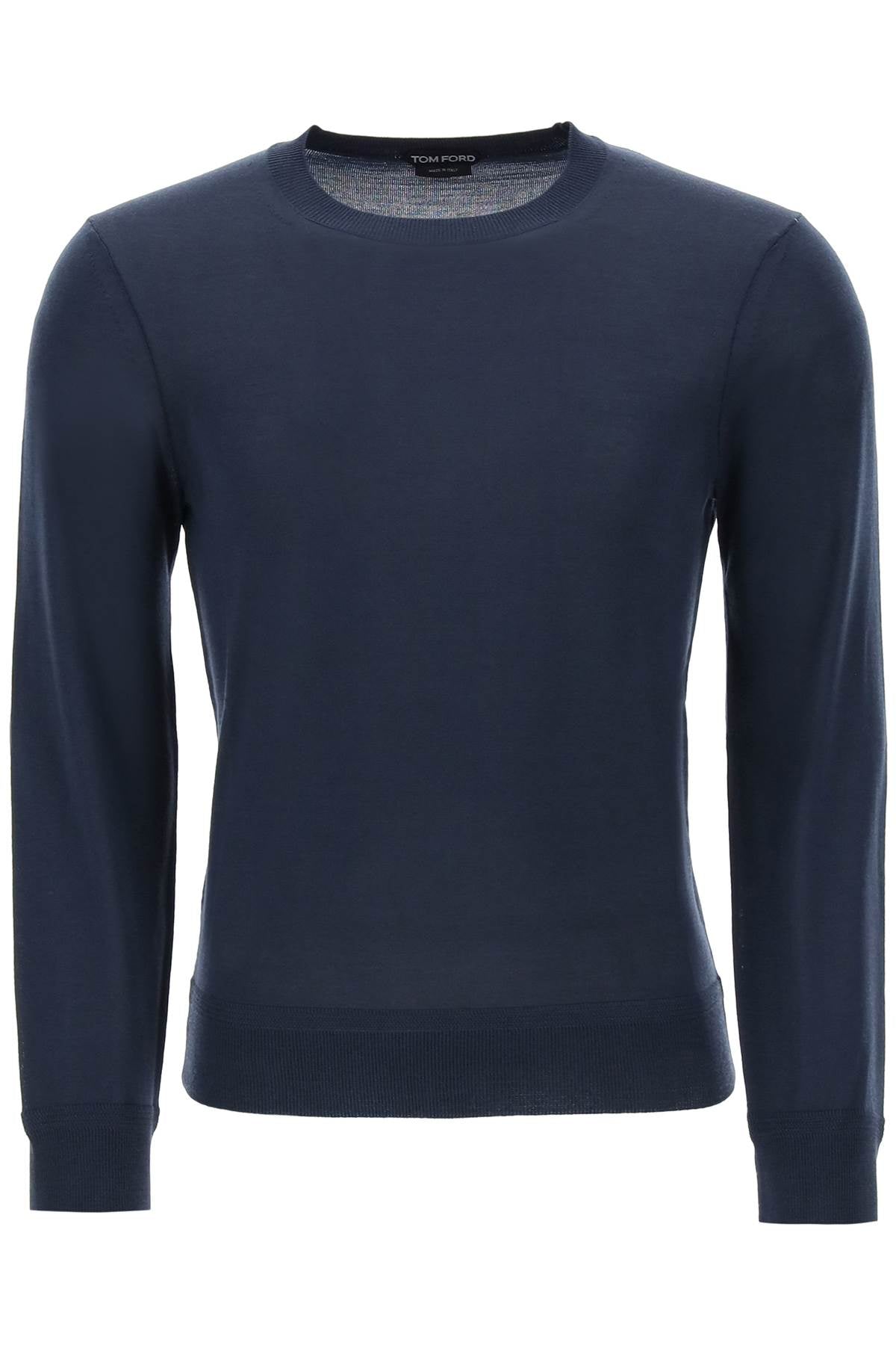 TOM FORD Luxurious Fine Wool Sweater in Grey for Men's Fall/Winter Wardrobe