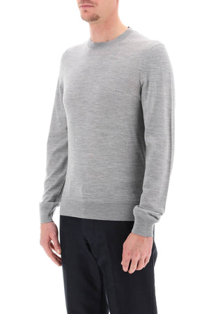 Luxurious Fine Wool Sweater in Grey for Men's Fall/Winter Wardrobe