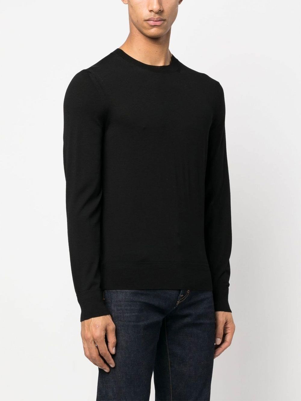 Luxurious Fine Wool Sweater in Grey for Men's Fall/Winter Wardrobe