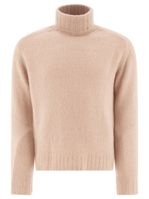 TOM FORD Luxurious Pink Mohair Blend Turtleneck Sweater