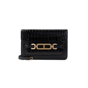 The Whitney Shoulder Bag for Women in Crocodile Print Leather