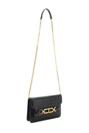 The Whitney Shoulder Bag for Women in Crocodile Print Leather