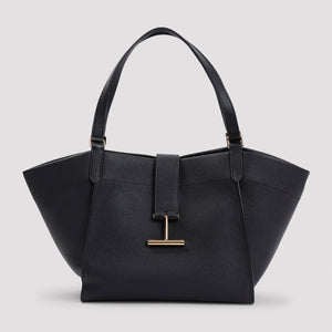 TOM FORD Elegant Black Calf Leather Tote - Medium 29x26x16cm