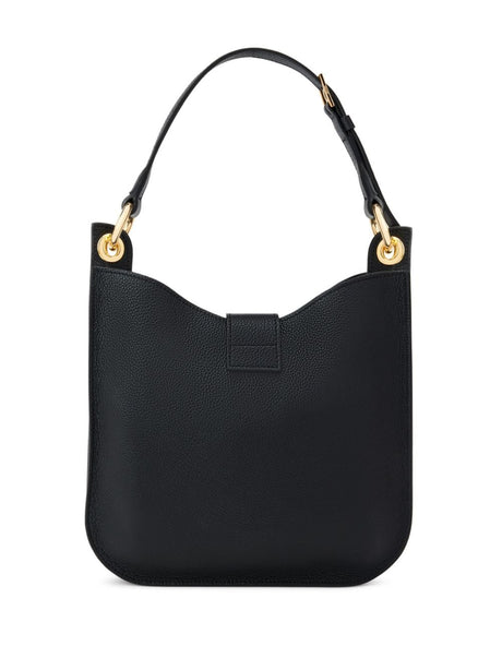 حقيبة يد جلدية سوداء فخمة للنساء - مجموعة SS24