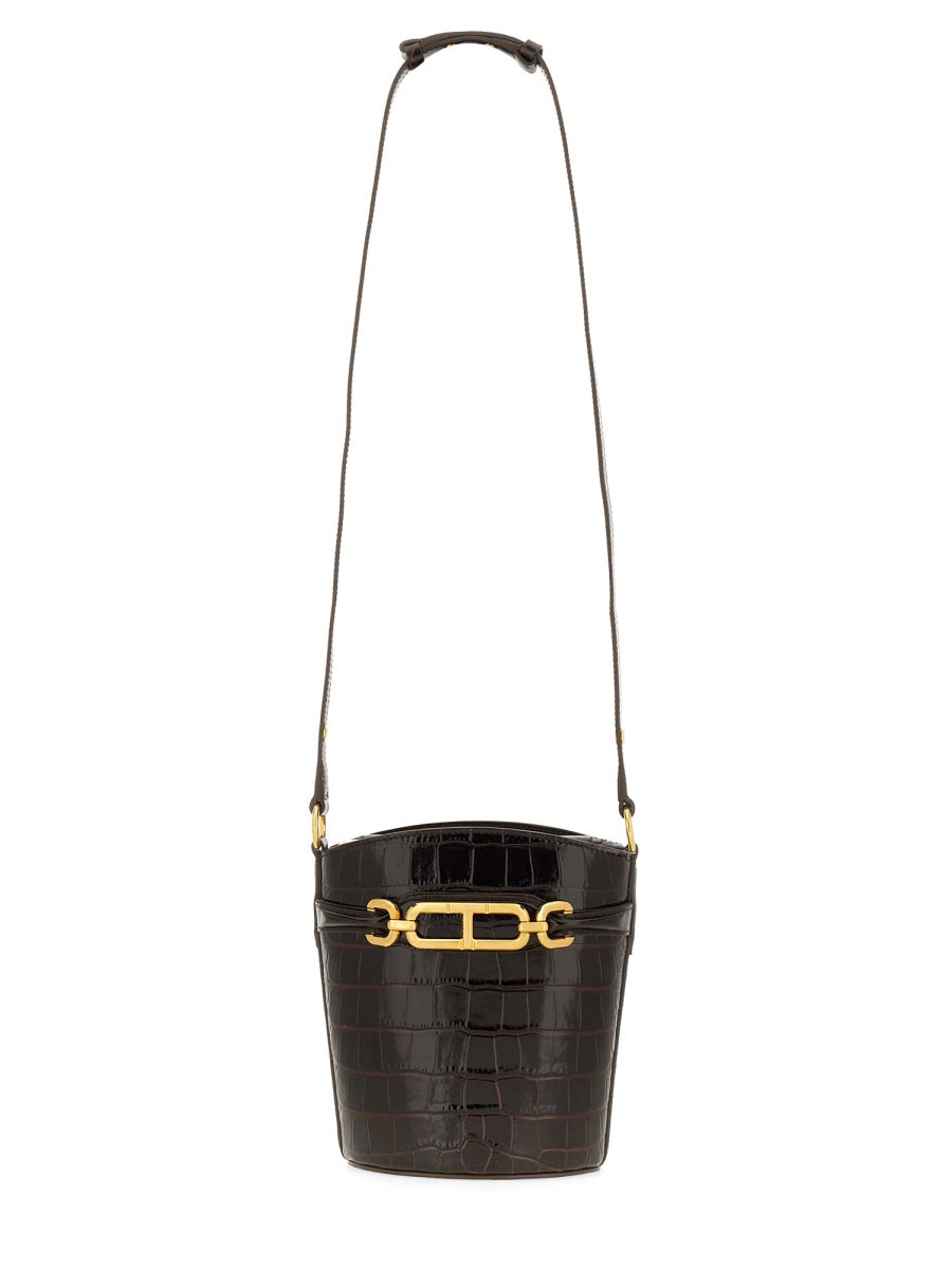 TOM FORD Mini Leather Bucket Handbag