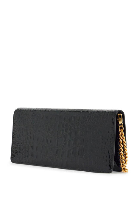 TOM FORD Mini Crocodile Effect Calfskin Clutch