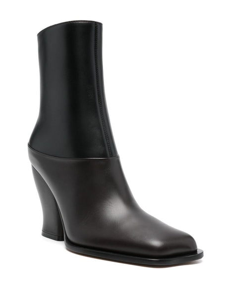 LOEWE Two-Colour Wave Ankle Boots