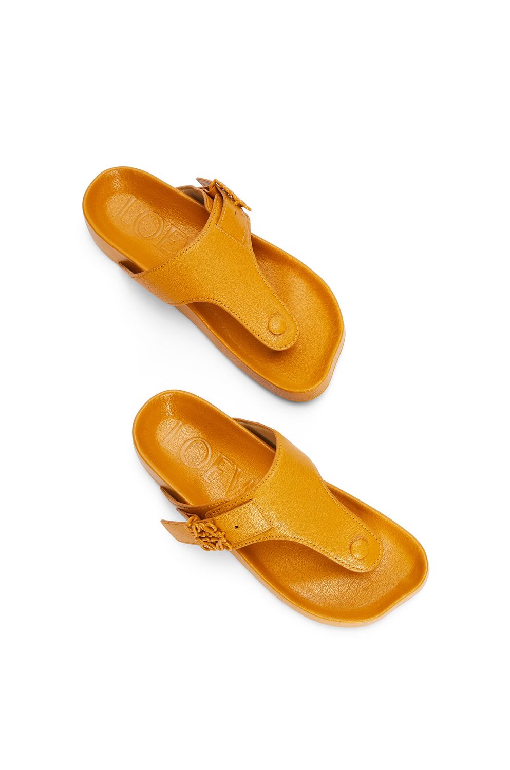 Yellow & Orange Goat Skin Sandals for Women SS23