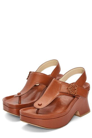 LOEWE Brown Goat Skin Sandals for Women