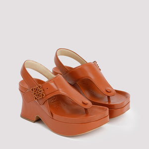 LOEWE Brown Goat Skin Sandals for Women