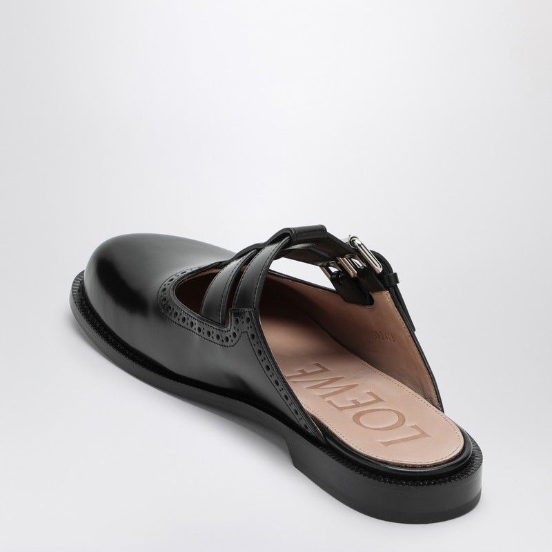 LOEWE Elegant Black Calfskin Mary Jane Sabot for Women