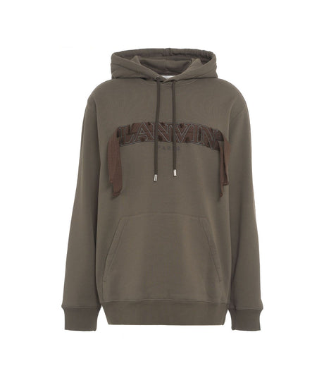 LANVIN Luxurious Logo-Detail Hoodie for Men