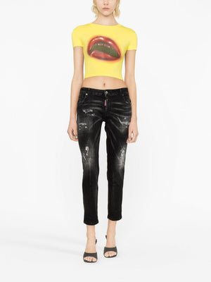 Black Cropped Jeans for Women - Fall '24 Collection