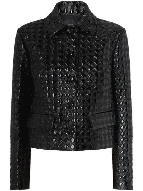 PINKO Classic Black Quilted Jacket with Pockets