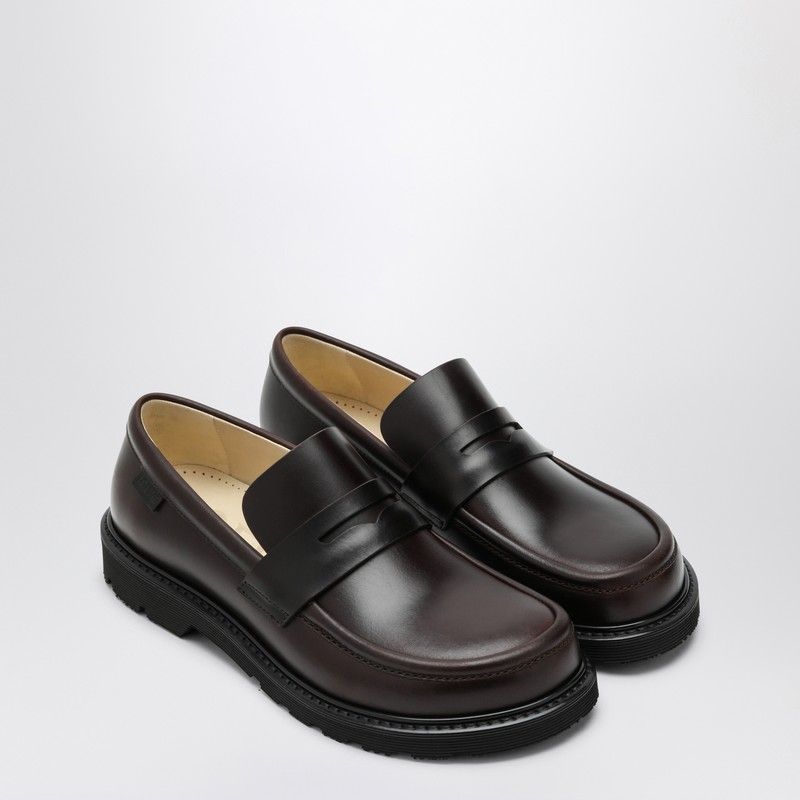 LOEWE Elegant Brown Leather Moccasins