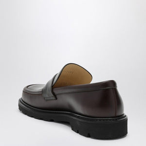 LOEWE Elegant Brown Leather Moccasins