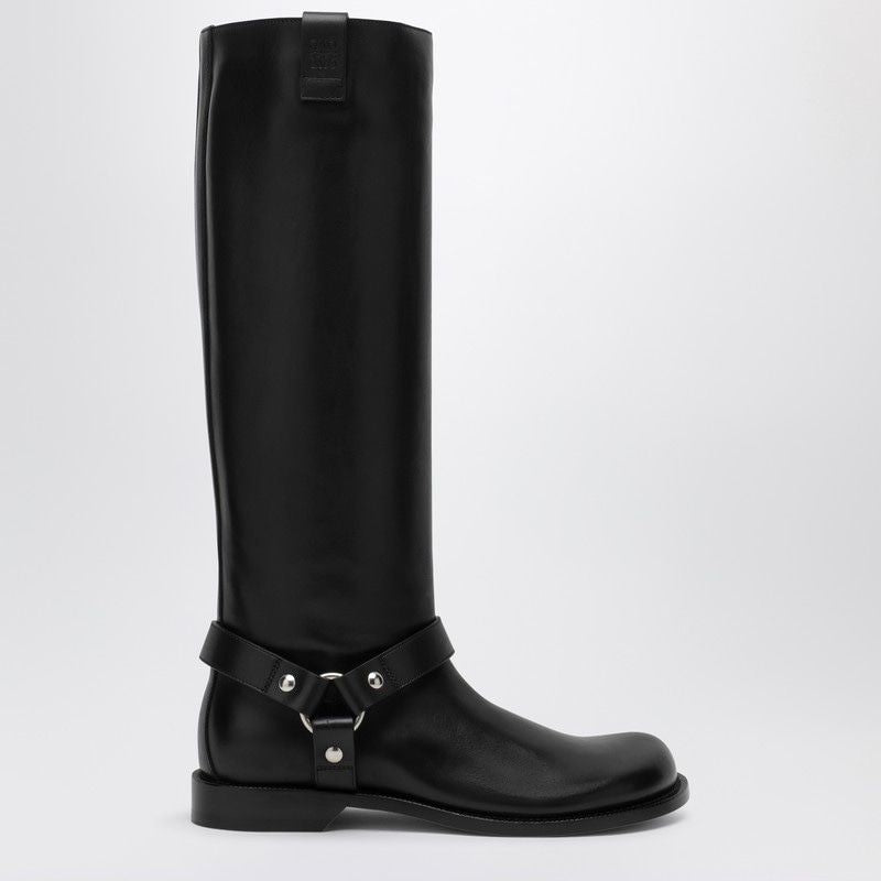 LOEWE High Biker Boots in Luxe Calfskin Leather