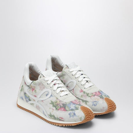 LOEWE Floral Brushed Suede Running Sneakers for Women