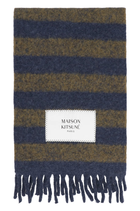 MAISON KITSUNÉ Rugby Stripes Unisex Scarf - Cozy Wool Blend