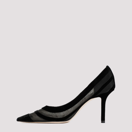 Giày cao gót dài đính lưới tinh tế cho phái đẹp - Màu đen