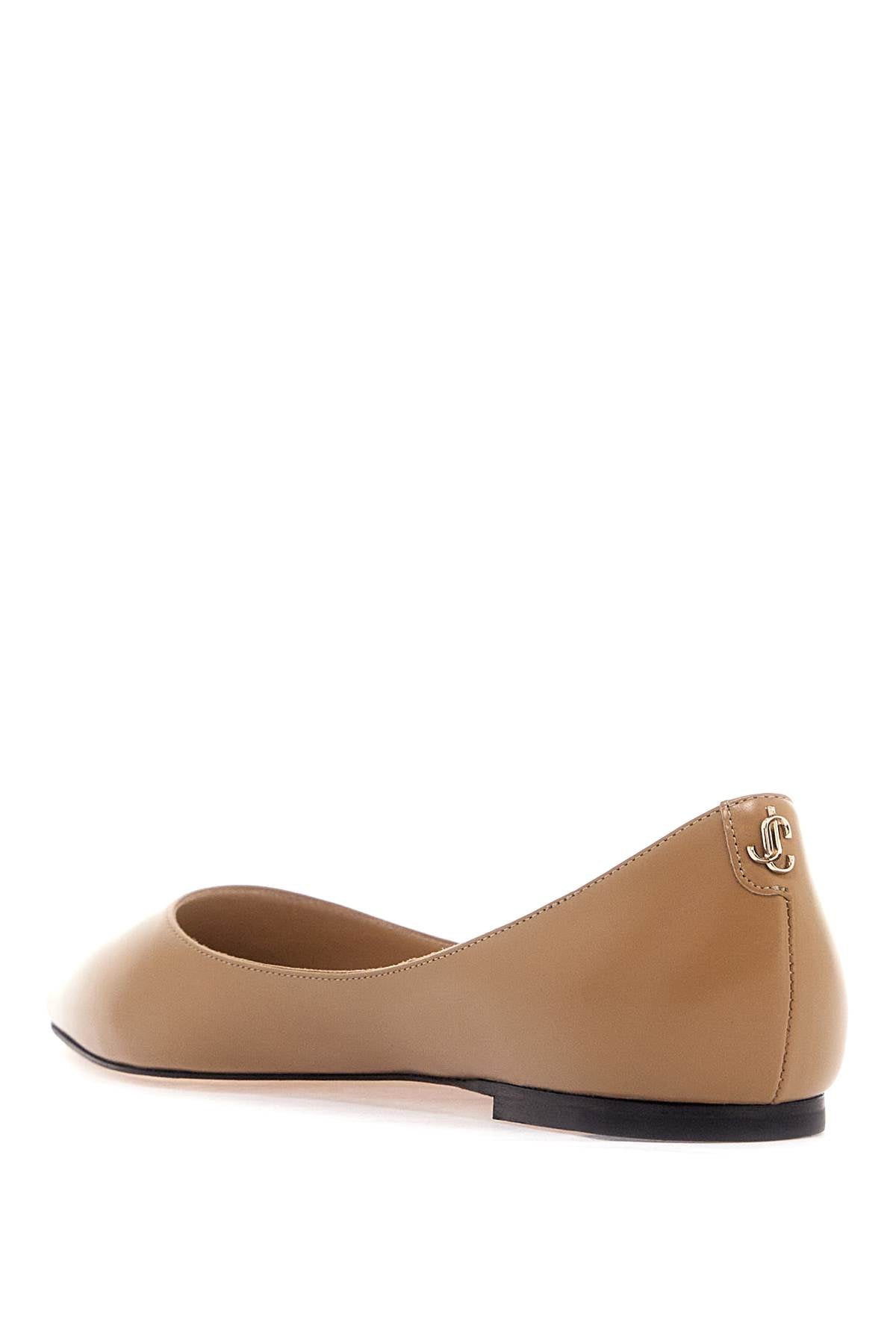 JIMMY CHOO Smooth Leather Mini Ballerina Flats