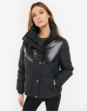 BARBOUR Platinum Titanium Quilted Mini Jacket for Women