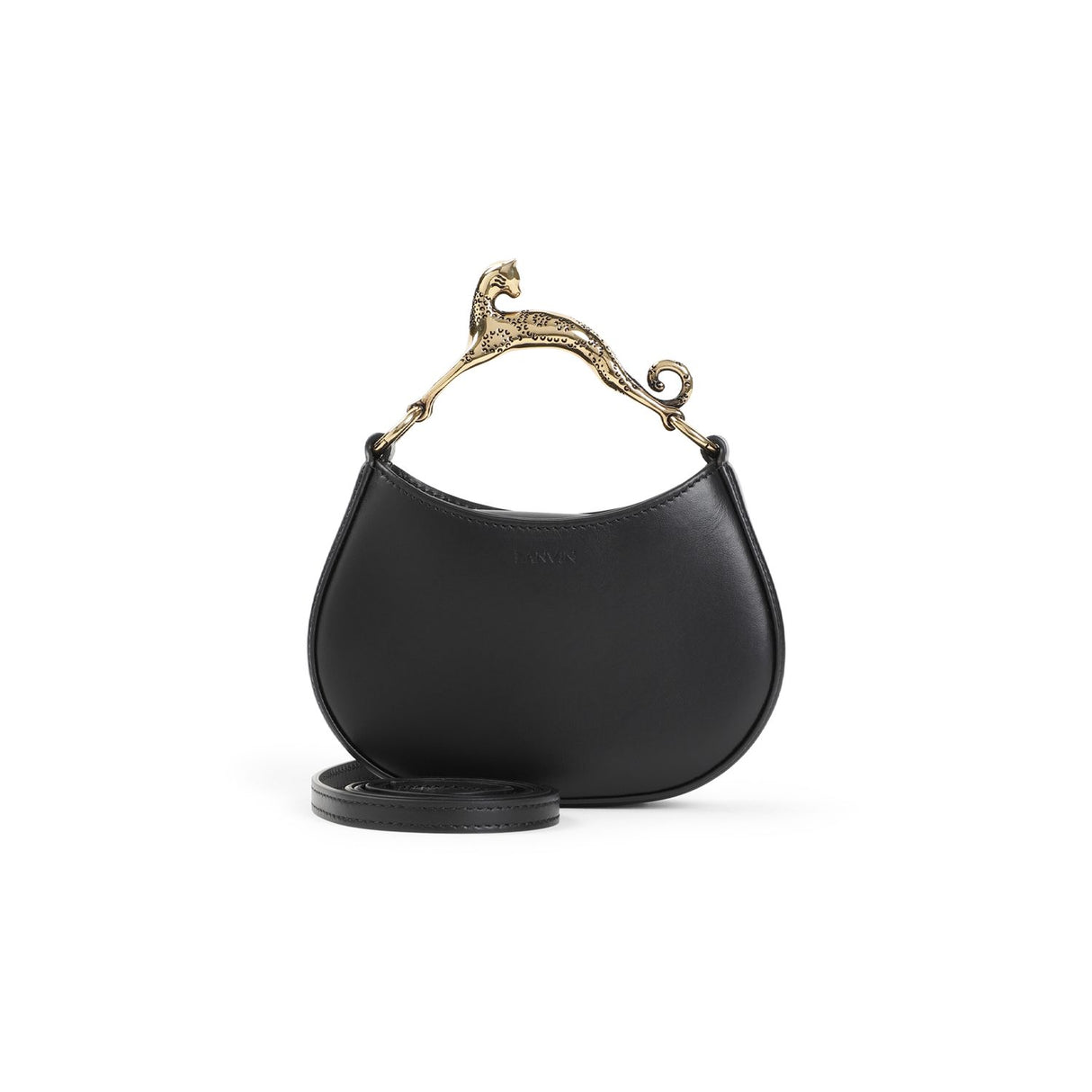 LANVIN Cat Handle Mini Hobo Handbag