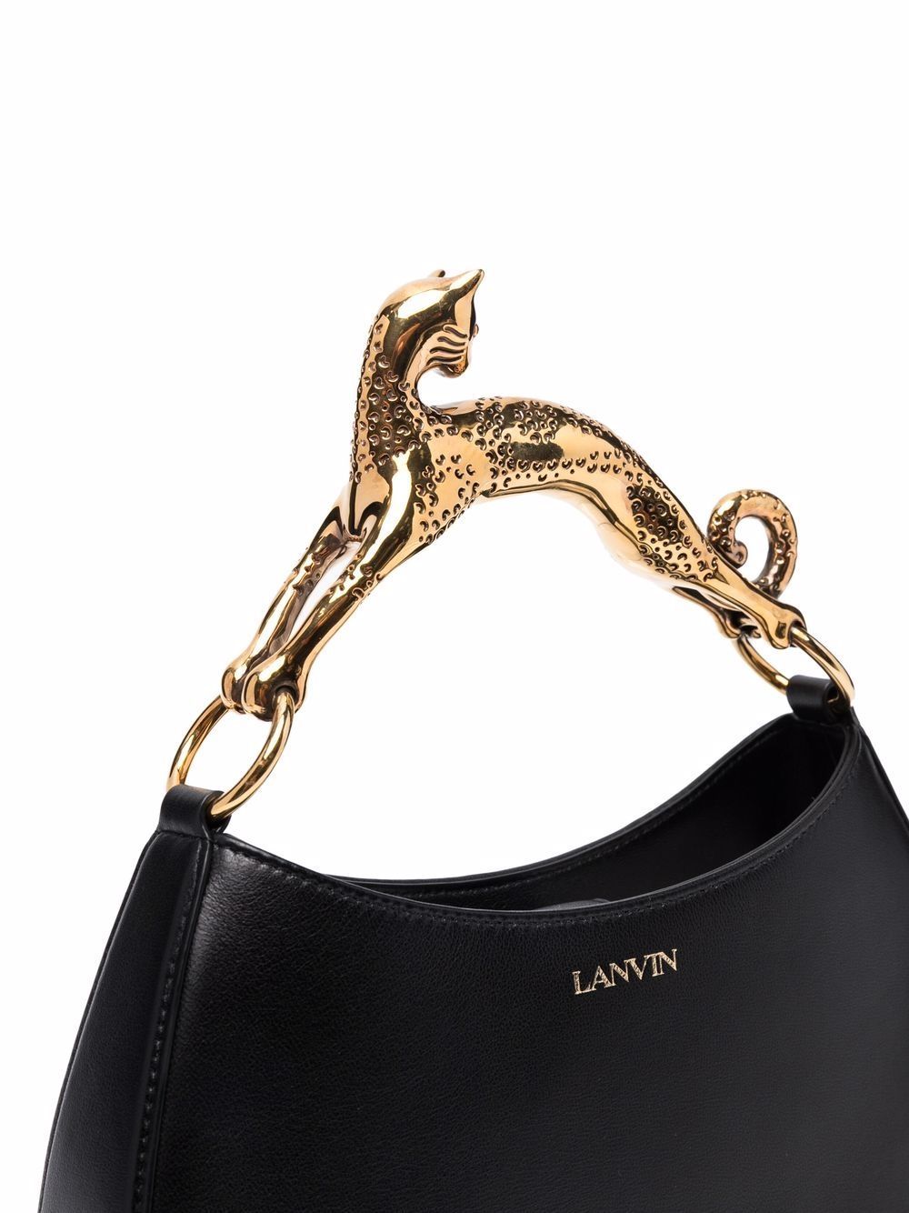 LANVIN Túi Xách Hobo Da Đen Tinh Tế