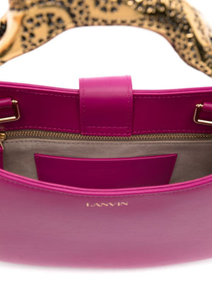 LANVIN Túi Xách Hobo Da Đen Tinh Tế