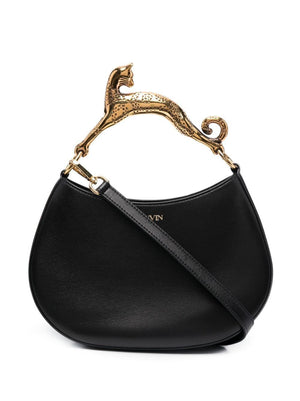 Black Mini Cat Hobo Shoulder Bag for Women by Lanvin