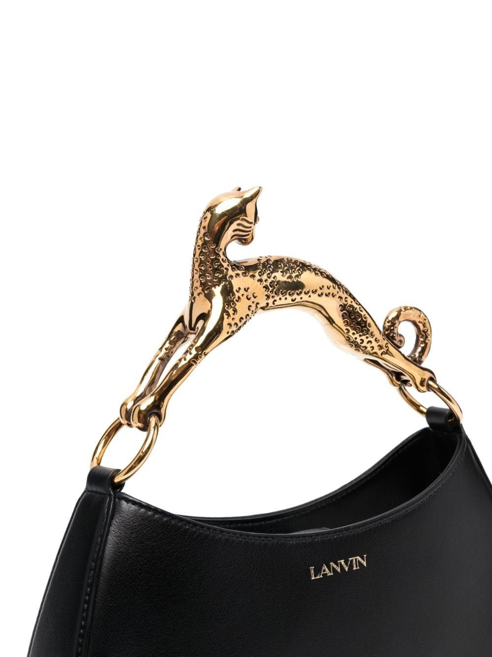 Black Mini Cat Hobo Shoulder Bag for Women by Lanvin