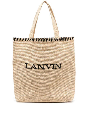 LANVIN Raffia Tote Handbag - 43CM x 43CM x 7CM