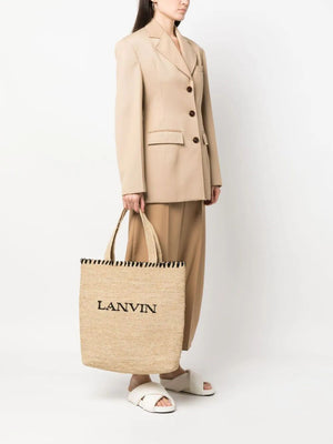 LANVIN Raffia Tote Handbag - 43CM x 43CM x 7CM