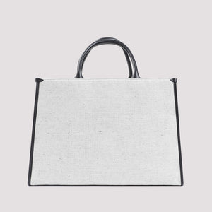 LANVIN Grey Cotton Tote Handbag for Men - SS24 Collection