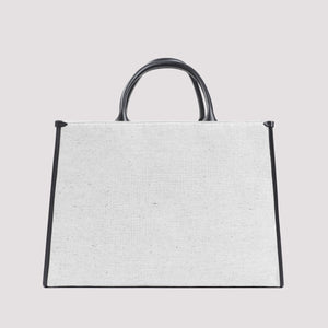 Túi tote thời trang màu xám từ vải cotton cho nam - Bộ sưu tập SS24