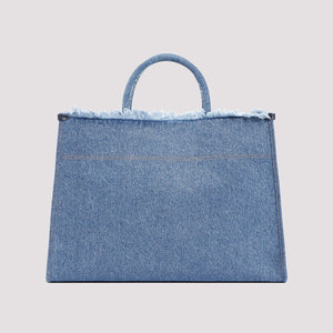藍色棉質手提包 - SS24系列